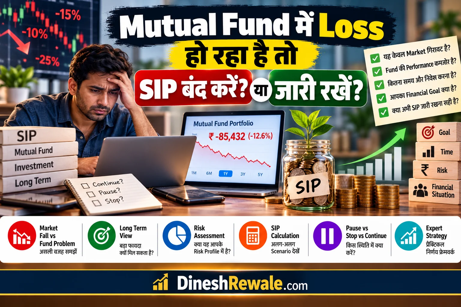 Mutual Fund में Loss होने पर SIP बंद करें या जारी रखें 2026