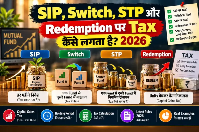 SIP Switch STP और Mutual Fund Redemption पर Tax 2026