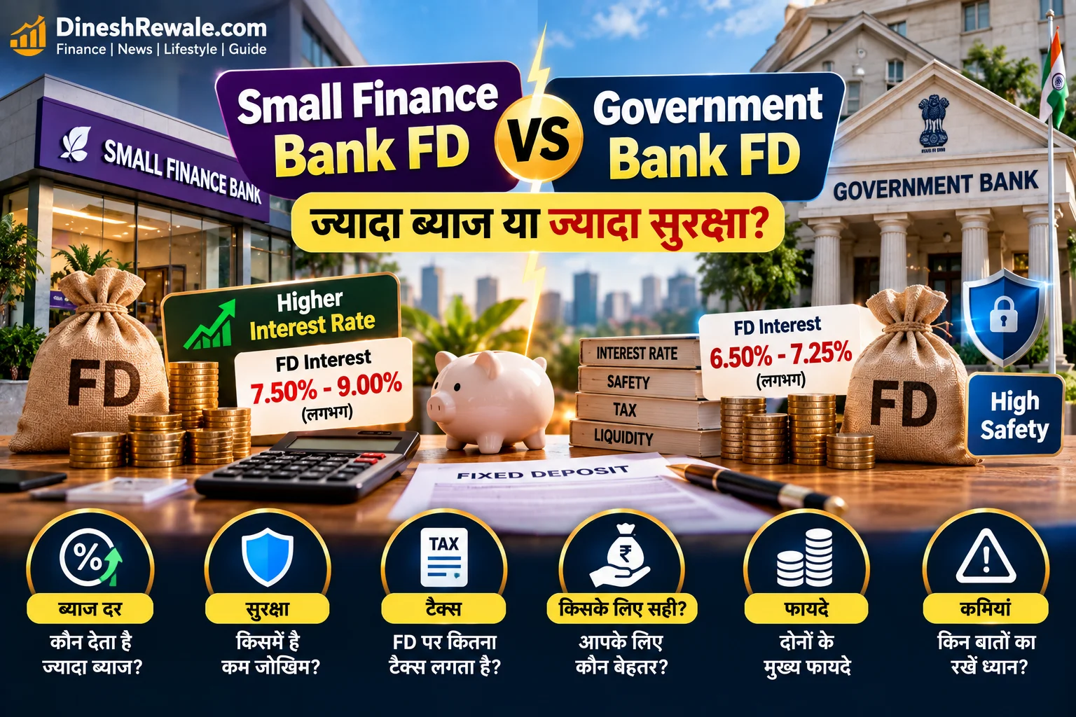 Small Finance Bank vs Govt Bank FD: क्या बेहतर