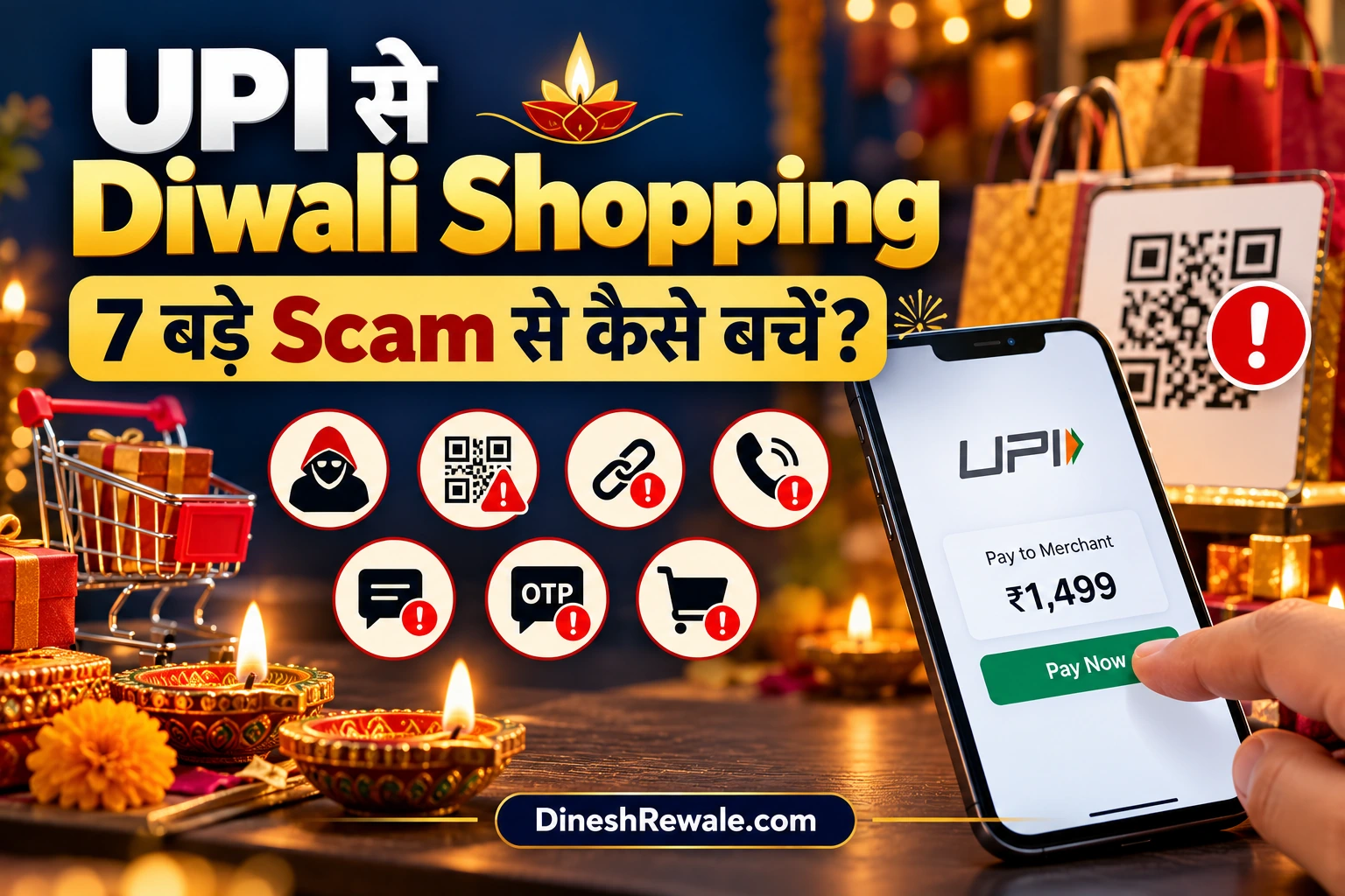 UPI से Diwali shopping करते समय 7 बड़े scams से बचने के तरीके