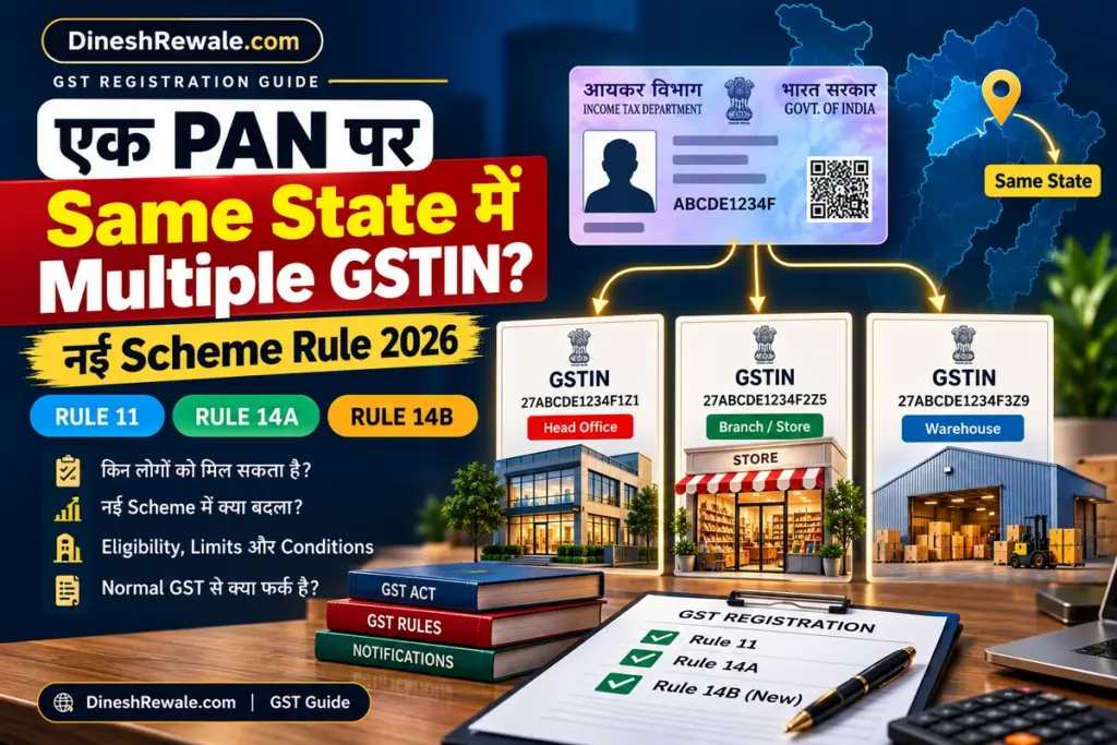 एक PAN पर Same State में Multiple GSTIN? नए नियम